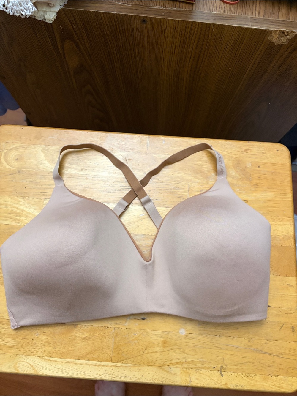 Calvin Klein Nude Cross-Back Seamless Bra